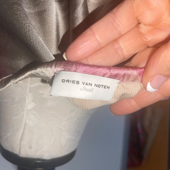 Dries Van Noten Womens Top Size Small Multicolor Floral Drawstring Casual - Picture 4 of 14